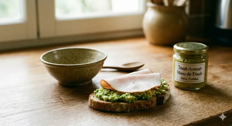 Toast avocat-blanc de dinde – encas protéiné