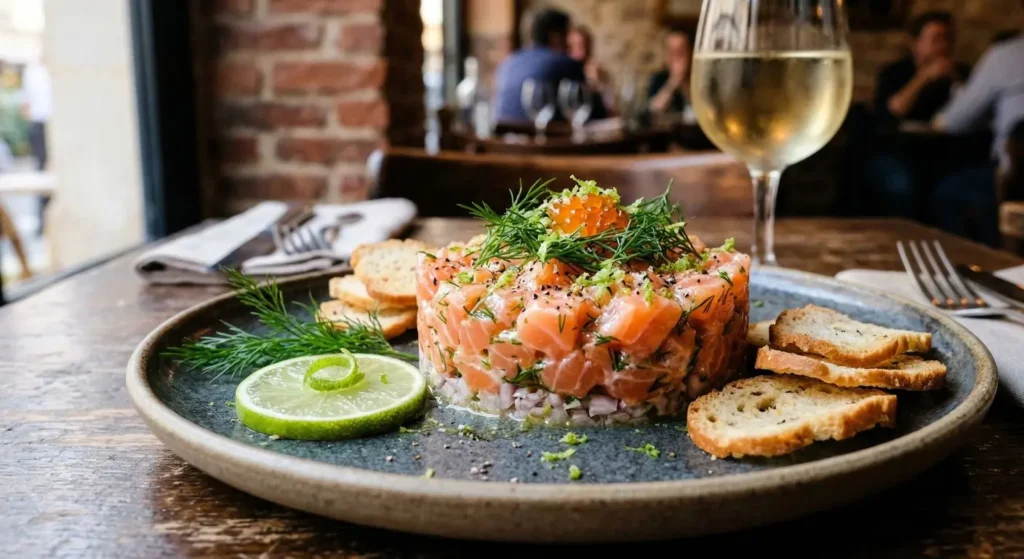 Tartare de Saumon à l'Aneth & Citron Vert