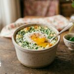 Œuf Cocotte au Fromage Blanc & Herbes Fraîches